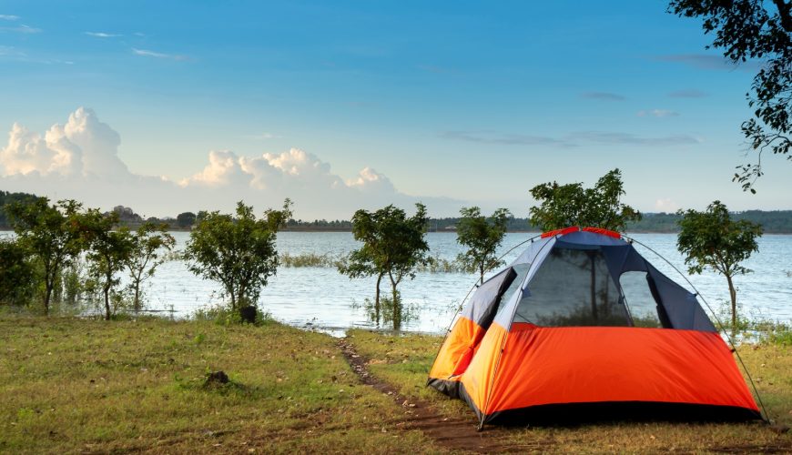 Lake side Ananthagiri Hills camping
